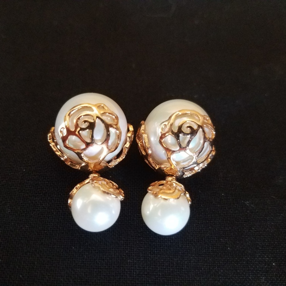 Faux Pearl Earrings